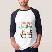 Happy Merry Christmas Santa's en Tree's T-shirt (Voorkant)