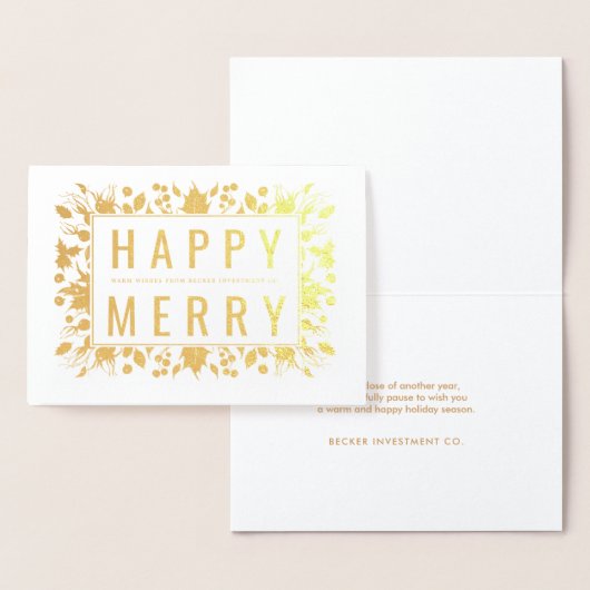 Happy Merry Holiday Folie Kaarten (Display)