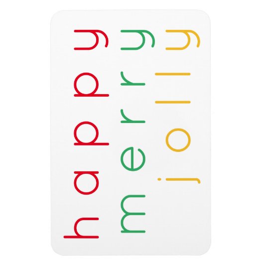 HAPPY MERRY JOLLY 4x6 Flexibele Magneet (Verticaal)