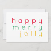 HAPPY MERRY JOLLY 5x7 Flat Kaart (Voorkant)