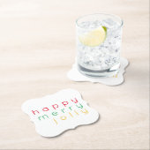 HAPPY MERRY JOLLY Bracket Papier Onderzetters (Insitu)