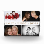 Happy Merry Jolly Family 4 Foto Collage Block (Voorkant)
