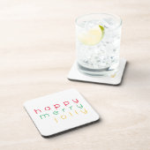 HAPPY MERRY JOLLY Hard Plastic Onderzetters (Rechterzijde)