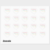 HAPPY MERRY JOLLY Heart Stickers (Vel)