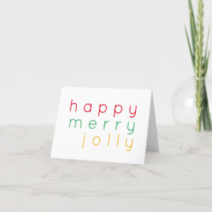 HAPPY MERRY JOLLY Note Kaart
