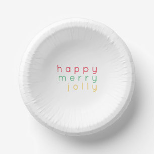 HAPPY MERRY JOLLY Paper Bowls Papieren Kommen