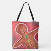 Happy Merry-kerstontbijtgebak Red Tote Bag (Achterkant)