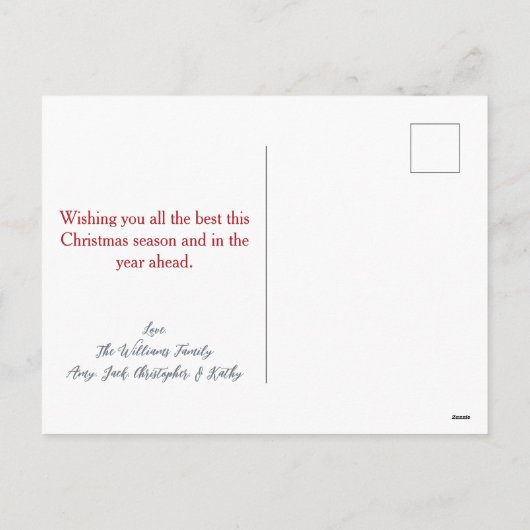 Happy Merry Kinder Family Feestdagenkaart (Achterkant)