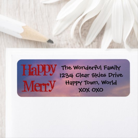 Happy Merry Return Address Labels van RoseWrites (Insitu)