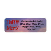 Happy Merry Return Address Labels van RoseWrites (Voorkant)