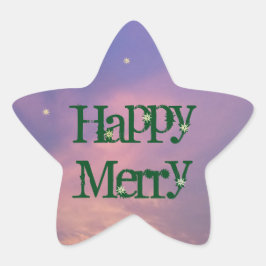 Happy Merry Star Sticker van RoseWrites