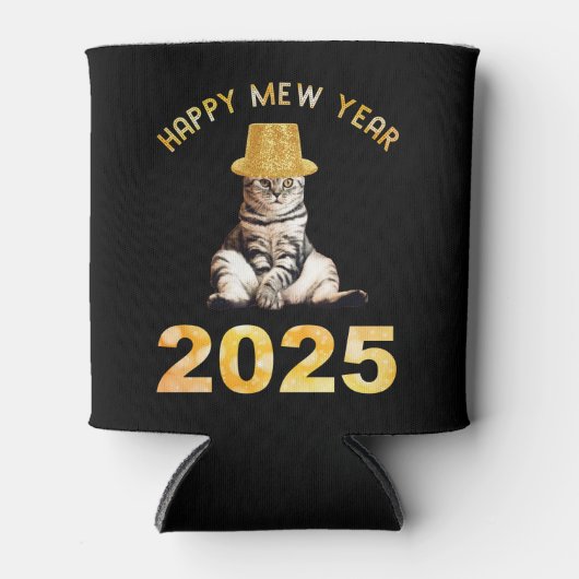 Happy Mew Jaar 2025 Blikjeskoeler (Voorkant)