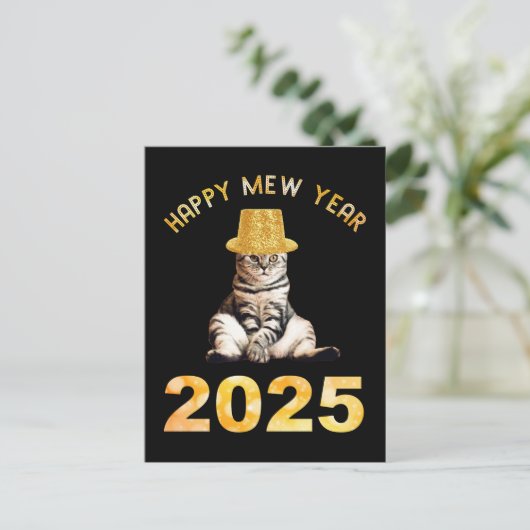 Happy Mew Jaar 2025 Briefkaart (Staand voorkant)