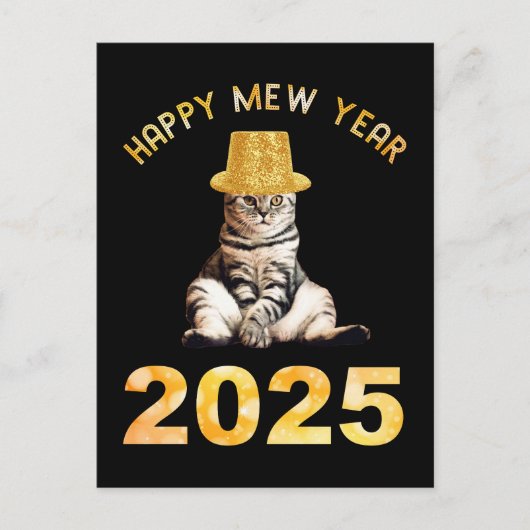 Happy Mew Jaar 2025 Briefkaart (Voorkant)