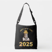 Happy Mew Jaar 2025 Crossbody Tas (Voorkant)