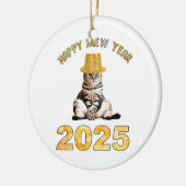 Happy Mew Jaar 2025 Keramisch Ornament (Links)