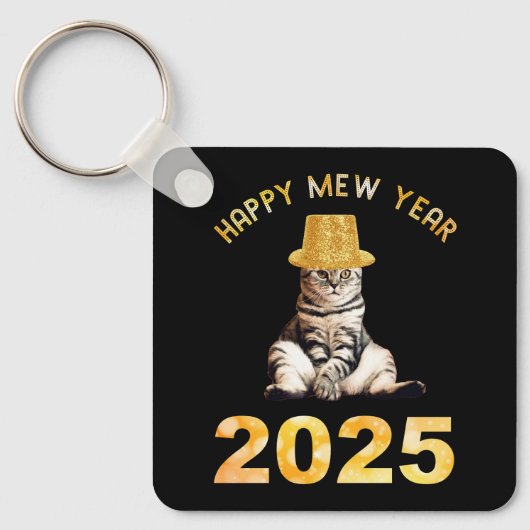 Happy Mew Jaar 2025 Sleutelhanger (Voorkant)