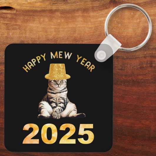 Happy Mew Jaar 2025 Sleutelhanger (Achterkant)