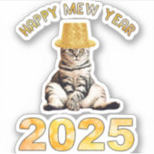 Happy Mew Jaar 2025 Sticker (Voorkant)
