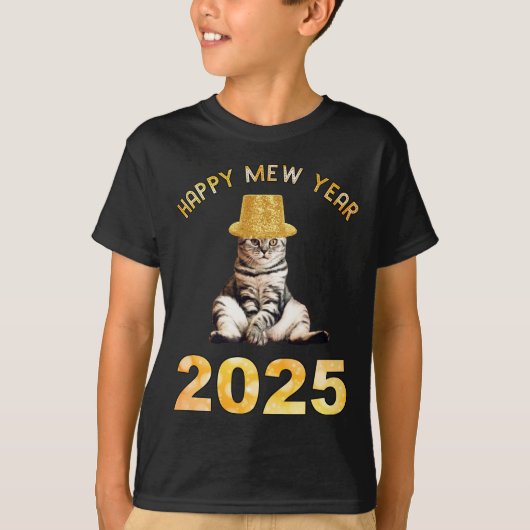 Happy Mew Jaar 2025 T-shirt (Voorkant)