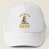 Happy Mew Jaar 2025 Trucker Pet (Voorkant)