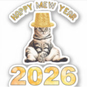 Happy Mew Jaar 2026 Sticker (Voorkant)
