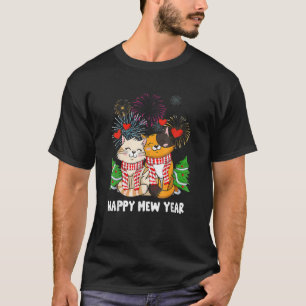 Happy Mew Year 2022 Funny Cat New Years Eve Party T-shirt