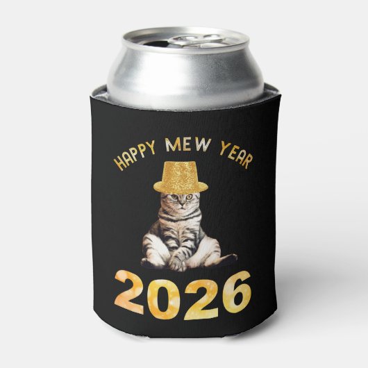 Happy Mew Year 2026 Blikjeskoeler (Blikje Voorkant)