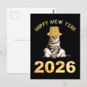 Happy Mew Year 2026 Briefkaart (Voorkant / Achterkant)