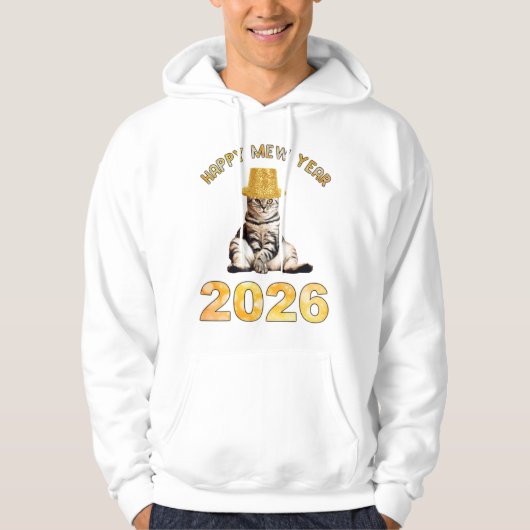 Happy Mew Year 2026 Hoodie (Voorkant)