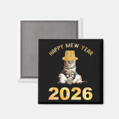 Happy Mew Year 2026 Magneet (Voorkant / Achterkant)