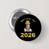 Happy Mew Year 2026 Ronde Button 5,7 Cm (Voorkant /achterkant)