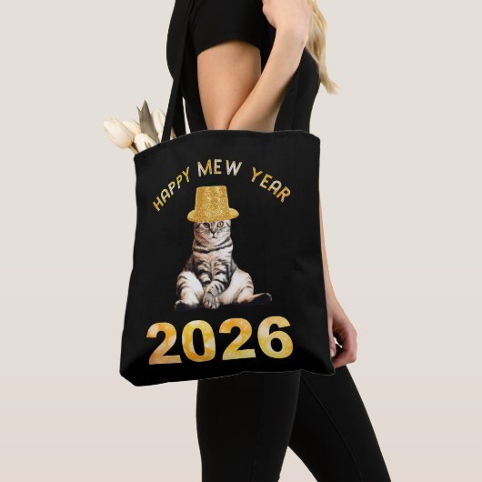 Happy Mew Year 2026 Tote Bag (Dichtbij)