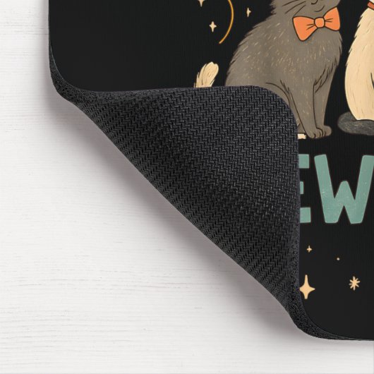 Happy Mew Year Cat Party  Muismat (Hoek)