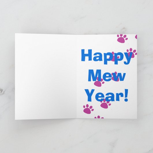 Happy Mew Year Feestdagen Kaart (Binnen)