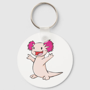 Happy Mexican Axolotl Cartoon Sleutelhanger
