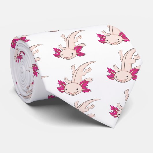 Happy Mexican Axolotl Stropdas (Opgerold)