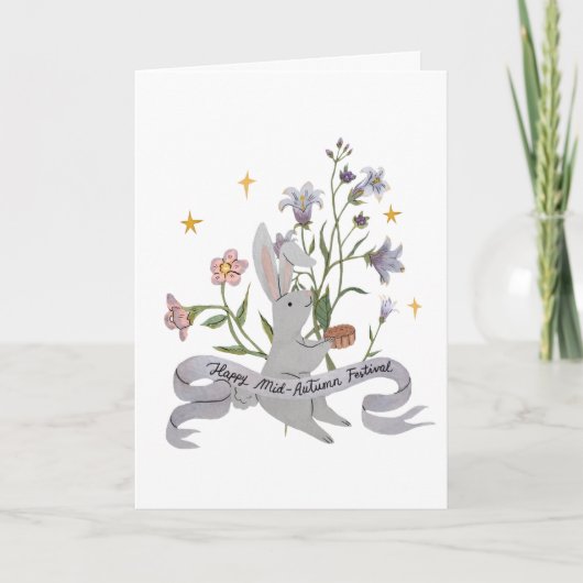 Happy Mid Autumn Festival | Mooncake-Kaart Kaart (Voorkant)