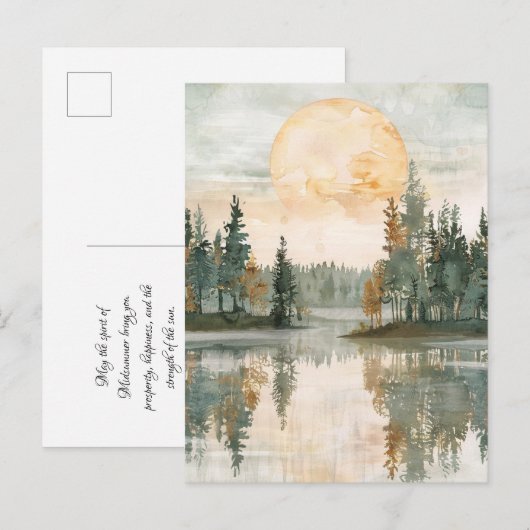 Happy Midsummer Nordic Briefkaart (Voorkant / Achterkant)