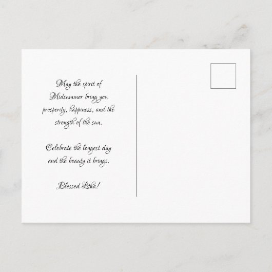 Happy Midsummer Nordic Briefkaart (Achterkant)