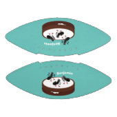 Happy miers schaatsen op koekjes cartoon american football (Panelen)