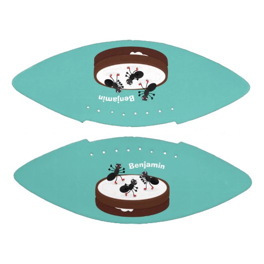 Happy miers schaatsen op koekjes cartoon american football (Panelen)