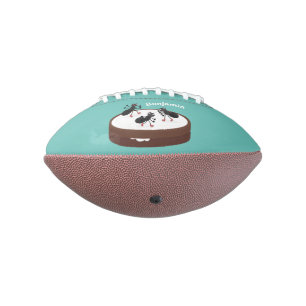 Happy miers schaatsen op koekjes cartoon american football