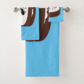 Happy miers schaatsen op koekjes cartoon bad handdoek (Insitu)