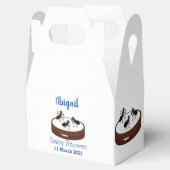 Happy miers schaatsen op koekjes cartoon bedankdoosjes (Geopend)