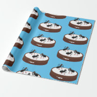 Happy miers schaatsen op koekjes cartoon