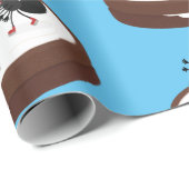 Happy miers schaatsen op koekjes cartoon cadeaupapier (Rol Hoek)