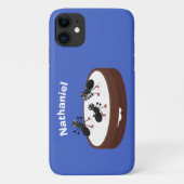 Happy miers schaatsen op koekjes cartoon Case-Mate iPhone case (Achterkant)