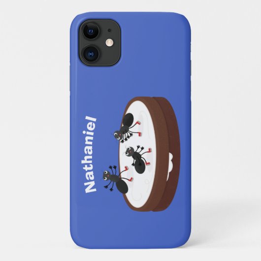 Happy miers schaatsen op koekjes cartoon Case-Mate iPhone case (Achterkant)