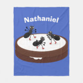 Happy miers schaatsen op koekjes cartoon fleece deken (Voorkant)